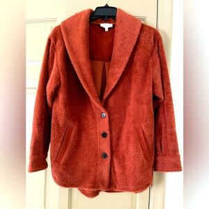 Rust colored oversized sweater jacket. Women’s Boutique Small by Skies Are Blue